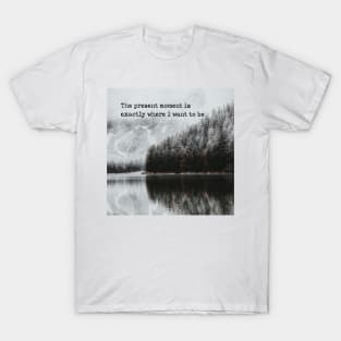 Mindfulness Gifts Quote Stress-Reducing Nature Image Scene T-Shirt